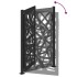 Puerta de jardín de acero negra diseño luminoso 105x155