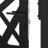 Puerta de jardín de acero negra diseño luminoso 105x155
