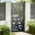 Puerta de jardín de acero negra diseño luminoso 105x205
