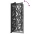 Puerta de jardín de acero negra diseño luminoso 105x205