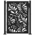 Puerta de jardín diseño ondulado de acero negro 105x130