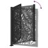 Puerta de jardín diseño ondulado de acero negro 105x130