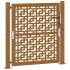 Puerta de jardín diseño en cruz de acero desgastado 105x105