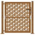 Puerta de jardín diseño en cruz de acero desgastado 105x105