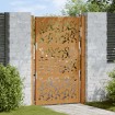 Puerta de jardín diseño de hojas de acero desgastado 105x155 cm