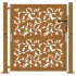Puerta de jardín diseño de hojas de acero desgastado 105x105