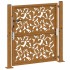 Puerta de jardín diseño de hojas de acero desgastado 105x105