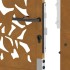 Puerta de jardín diseño de hojas de acero desgastado 105x105