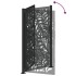 Puerta de jardín diseño ondulado de acero negro 105x180