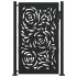 Puerta de jardín diseño llama acero negro 105x155