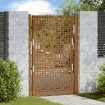 Puerta de jardín diseño en cruz de acero desgastado 105x155 cm