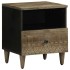 Mesitas noche 2 uds madera maciza mango gris claro 40x33x46