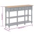 Mesa consola de MDF gris 120x30x76
