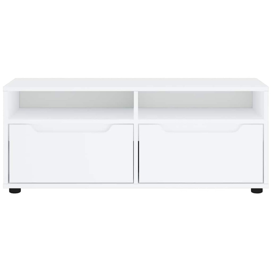Mueble de TV VISNES blanco 100x40x38 cm madera de