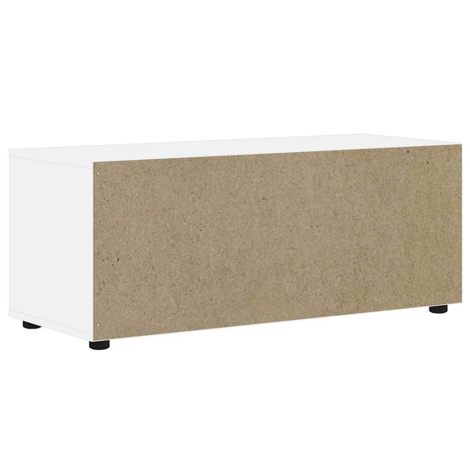 Mueble de TV VISNES blanco 100x40x38 cm madera de