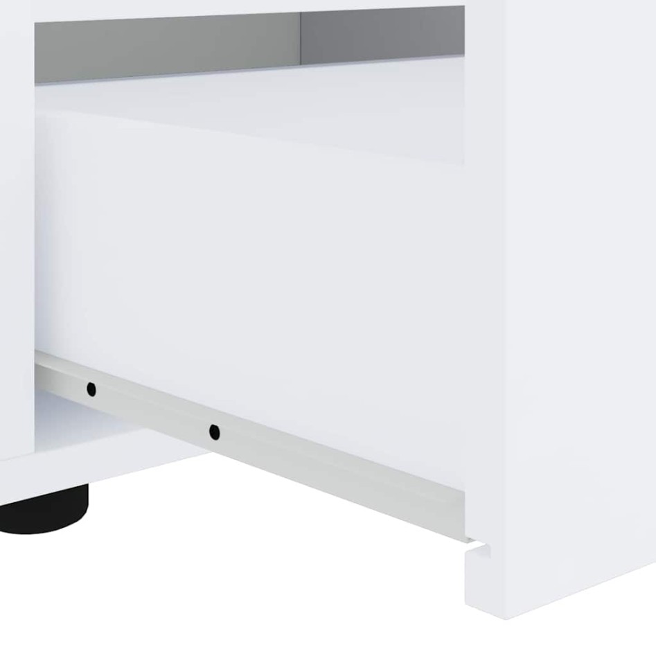 Mueble de TV VISNES blanco 100x40x38 cm madera de