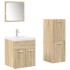 Juego de muebles de baño 4 pzas contrachapada roble