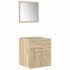 Juego de muebles de baño 4 pzas contrachapada roble