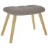 Sillón mecedora con taburete tela gris