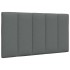 Estructura de cama sin colchón tela gris oscuro 90x190