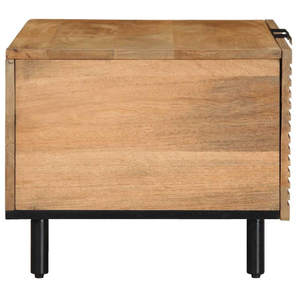 Mesa de centro marrón 80x50x40 cm madera maciza