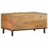 Mesa de centro marrón 80x50x40 cm madera maciza