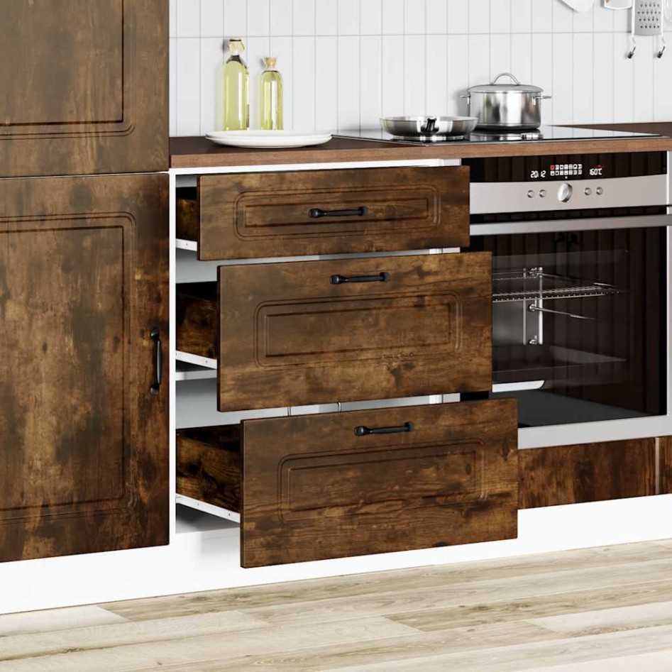 Mueble bajo de cocina Kalmar de madera ingeniería roble