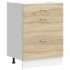 Mueble bajo de cocina de madera de ingeniería de roble