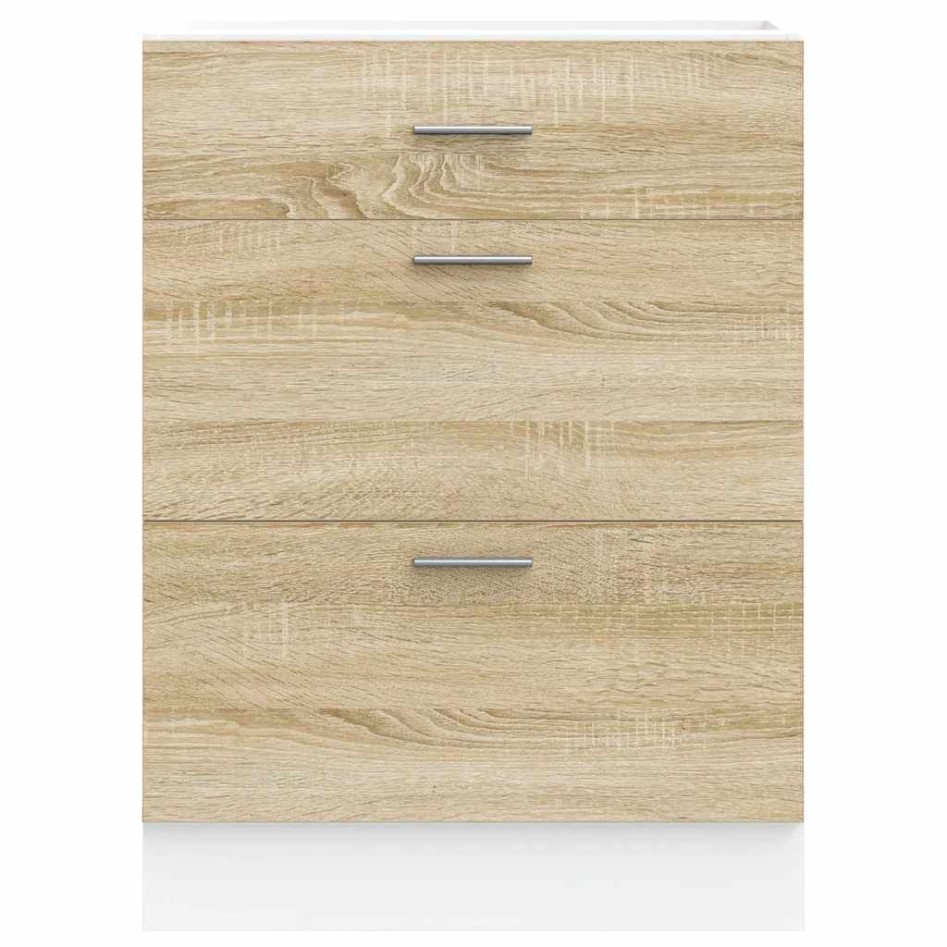 Mueble bajo de cocina de madera de ingeniería de roble