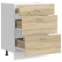 Mueble bajo de cocina de madera de ingeniería de roble