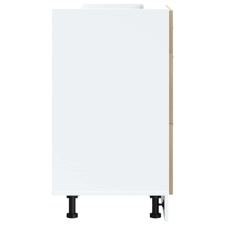 Mueble bajo de cocina de madera de ingeniería de roble