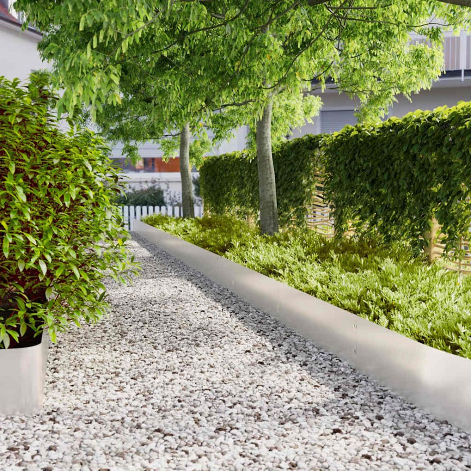 Bordes para césped 10 uds 25x103 cm acero