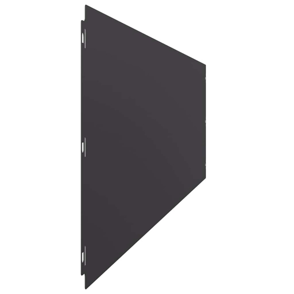 Bordes para césped 20 uds acero laminado frío negro 25x103