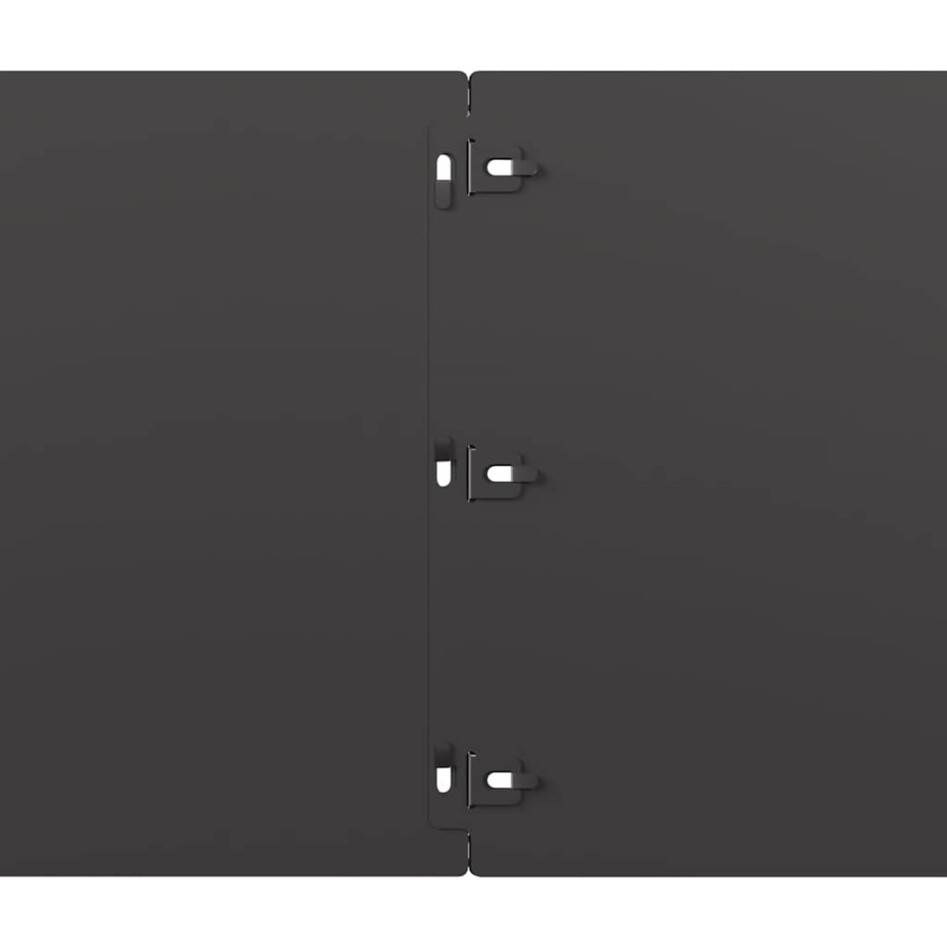 Bordes para césped 20 uds acero laminado frío negro 25x103