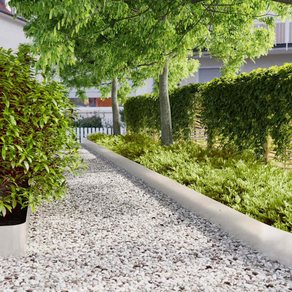 Bordes para césped 30 uds 20x103 cm acero