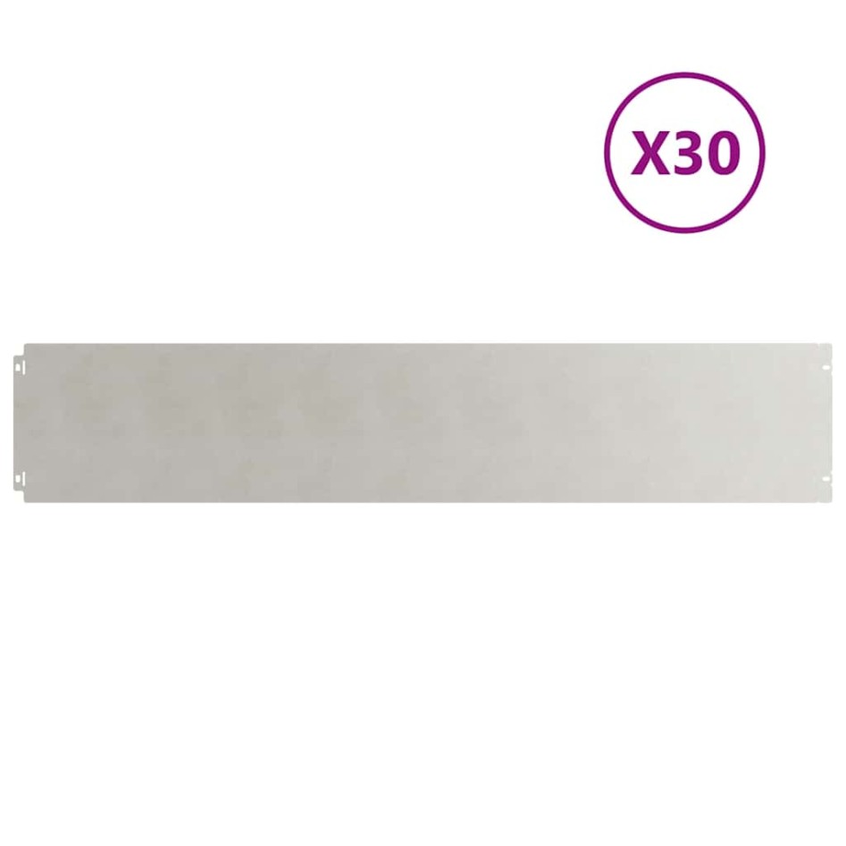 Bordes para césped 30 uds 20x103 cm acero