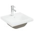 Mueble para lavabo con lavabo integrado y grifo roble