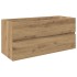 Mueble para lavabo con lavabo integrado y grifo roble