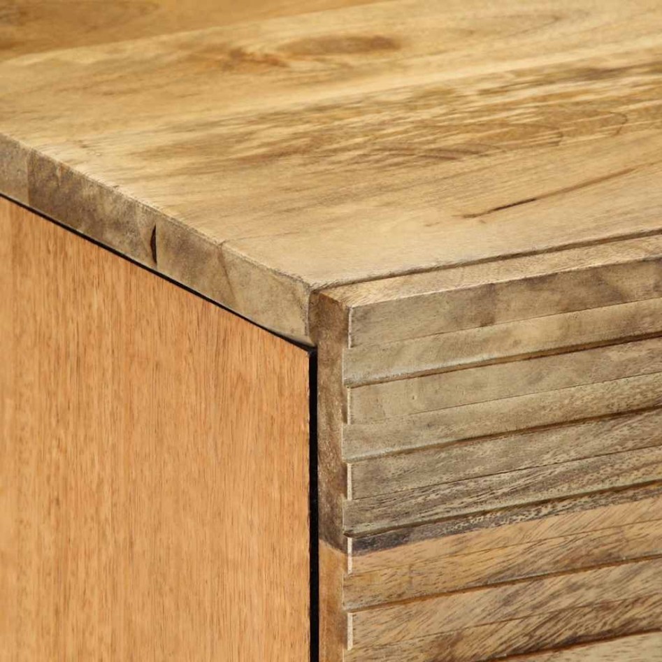 Mesitas de noche 2 uds madera maciza de mango marrón