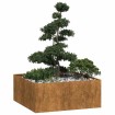 Jardinera oxidada 100x100x40 cm acero corten