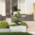Jardinera acero blanco 100x100x40