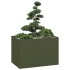 Jardinera acero verde oliva 120x80x80