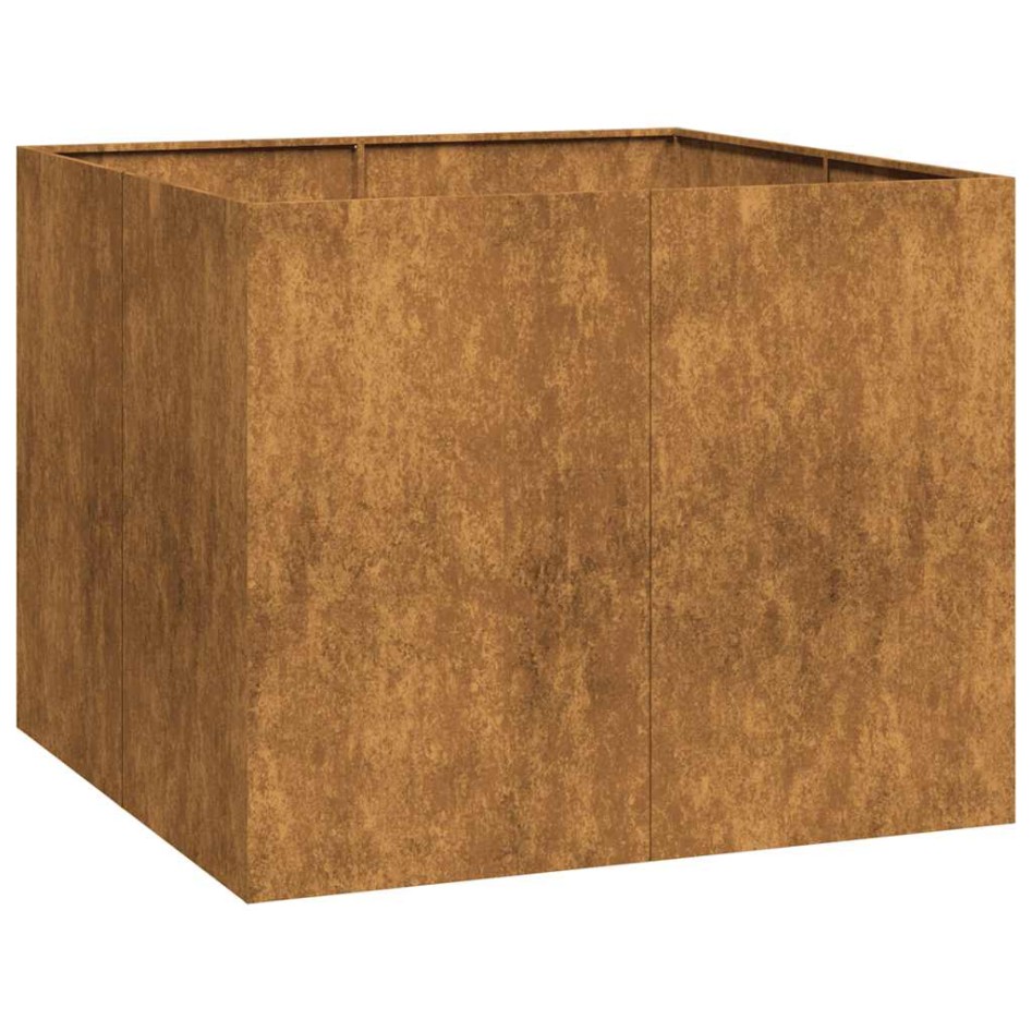 Jardinera oxidada 100x100x80 cm acero