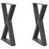Patas de mesa de comedor 2 uds acero antracita 50x(72-73,3)