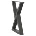 Patas de mesa de comedor 2 uds acero antracita 50x(72-73,3)