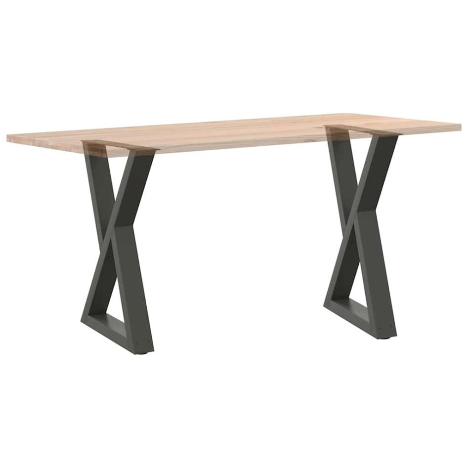 Patas de mesa de comedor 2 uds acero antracita 50x(72-73,3)