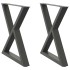 Patas para mesa de comedor 2uds antracita acero 70x(72-73,3)