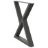 Patas para mesa de comedor 2uds antracita acero 70x(72-73,3)