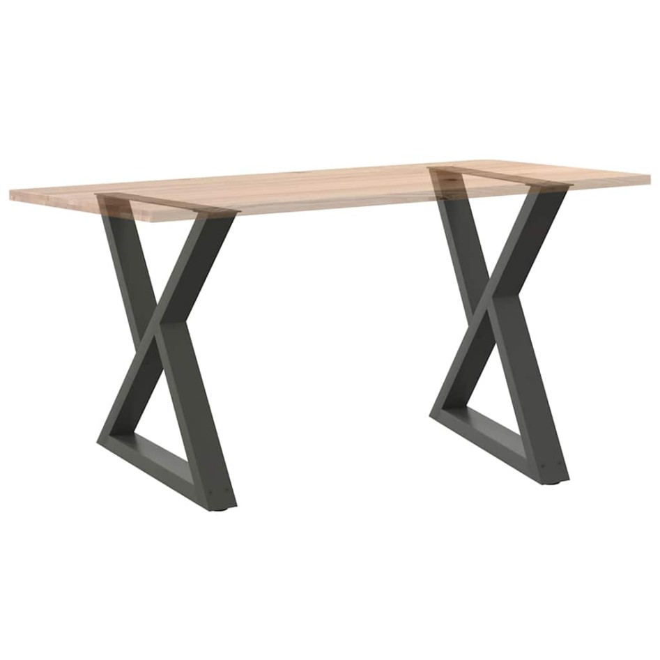 Patas para mesa de comedor 2uds antracita acero 70x(72-73,3)