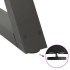 Patas para mesa de comedor 2uds antracita acero 70x(72-73,3)